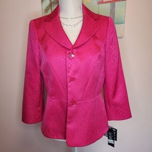 Le Suit NWT pink magenta blazer 6